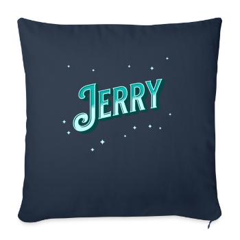 Jerry name personalized - Sofa pillowcase 17,3'' x 17,3'' (45 x 45 cm) - navy - Front