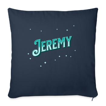 Jeremy name personalized - Sofa pillowcase 17,3'' x 17,3'' (45 x 45 cm) - navy - Front