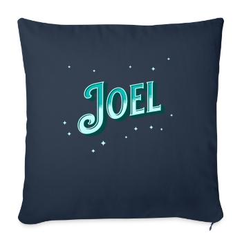 Joel name personalized - Sofa pillowcase 17,3'' x 17,3'' (45 x 45 cm) - navy - Front