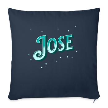 Jose's name personalized - Sofa pillowcase 17,3'' x 17,3'' (45 x 45 cm) - navy - Front
