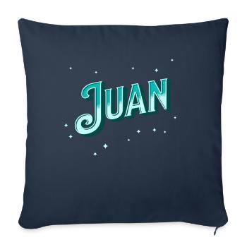 Juan name personalized - Sofa pillowcase 17,3'' x 17,3'' (45 x 45 cm) - navy - Front