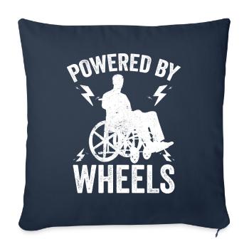 Spinal cord injury Spinal cord injury on wheels - Sofa pillowcase 17,3'' x 17,3'' (45 x 45 cm) - navy - Front