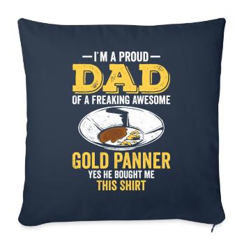 Funny Gold Panners Gold Seekers Gold Diggers Excavators - Sofa pillowcase 17,3'' x 17,3'' (45 x 45 cm) - navy - Front