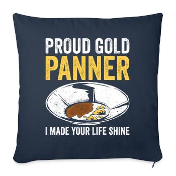 Funny Gold Panners Gold Seekers Gold Diggers Excavators - Sofa pillowcase 17,3'' x 17,3'' (45 x 45 cm) - navy - Front