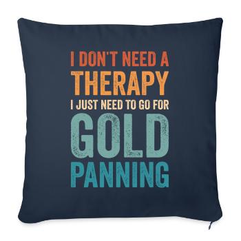 Funny Gold Panners Gold Seekers Gold Diggers Excavators - Sofa pillowcase 17,3'' x 17,3'' (45 x 45 cm) - navy - Front