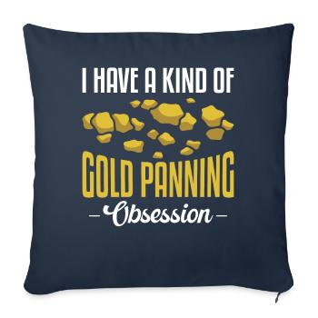 Funny Gold Panners Gold Seekers Gold Diggers Excavators - Sofa pillowcase 17,3'' x 17,3'' (45 x 45 cm) - navy - Front