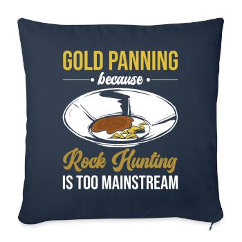 Funny Gold Panners Gold Seekers Gold Diggers Excavators - Sofa pillowcase 17,3'' x 17,3'' (45 x 45 cm) - navy - Front