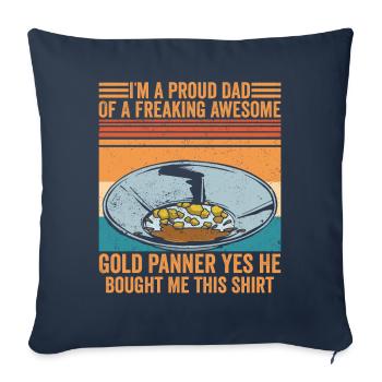 Funny Gold Panners Gold Seekers Gold Diggers Excavators - Sofa pillowcase 17,3'' x 17,3'' (45 x 45 cm) - navy - Front