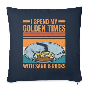 Funny Gold Panners Gold Seekers Gold Diggers Excavators - Sofa pillowcase 17,3'' x 17,3'' (45 x 45 cm) - navy - Front