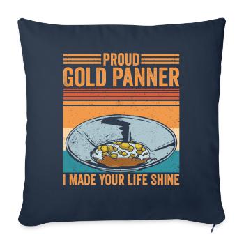 Funny Gold Panners Gold Seekers Gold Diggers Excavators - Sofa pillowcase 17,3'' x 17,3'' (45 x 45 cm) - navy - Front