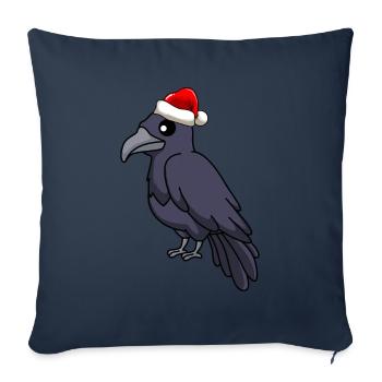 Crow Comic Christmas - Housse de coussin décorative 45 x 45 cm - bleu marine - Devant