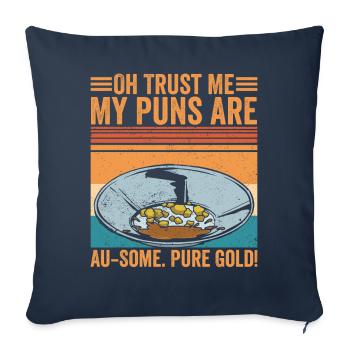 Funny Gold Panners Gold Seekers Gold Diggers Excavators - Sofa pillowcase 17,3'' x 17,3'' (45 x 45 cm) - navy - Front