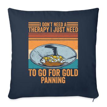 Funny Gold Panners Gold Seekers Gold Diggers Excavators - Sofa pillowcase 17,3'' x 17,3'' (45 x 45 cm) - navy - Front
