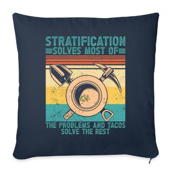 Funny Gold Panners Gold Seekers Gold Diggers Excavators - Sofa pillowcase 17,3'' x 17,3'' (45 x 45 cm) - navy - Front