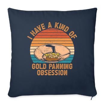 Funny Gold Panners Gold Seekers Gold Diggers Excavators - Sofa pillowcase 17,3'' x 17,3'' (45 x 45 cm) - navy - Front