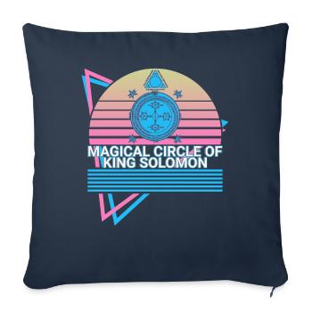 Magic Circle of King Solomon Siegel Retro - Sofa pillowcase 17,3'' x 17,3'' (45 x 45 cm) - navy - Front