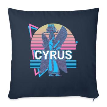 Cyrus the Elder Greek Achaemenid Empire Cyrus - Sofa pillowcase 17,3'' x 17,3'' (45 x 45 cm) - navy - Front