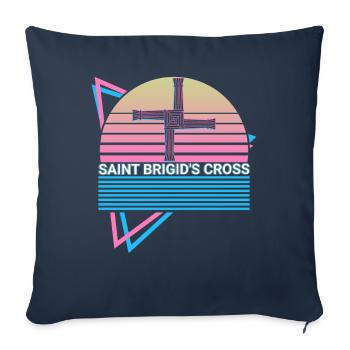 The Cross of Saint Brigid Retro - Sofa pillowcase 17,3'' x 17,3'' (45 x 45 cm) - navy - Front