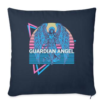Ange Gardien Judaïsme Ancien Rétro - Housse de coussin décorative 45 x 45 cm - bleu marine - Devant