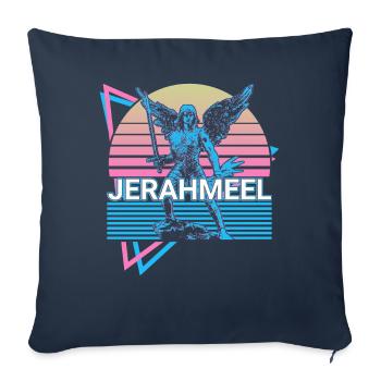 Jerahmeel Saint Jerahmeel Archange Rétro - Housse de coussin décorative 45 x 45 cm - bleu marine - Devant