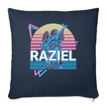 Raziel Archange Mythologie hébraïque Ret juif - Housse de coussin décorative 45 x 45 cm - bleu marine - Devant