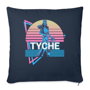 Tyche Goddess of Happiness and Fortuna Retro - Sofa pillowcase 17,3'' x 17,3'' (45 x 45 cm) - navy - Front
