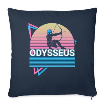 Odysseus Ancient Greek Greek mythology Retr - Sofa pillowcase 17,3'' x 17,3'' (45 x 45 cm) - navy - Front