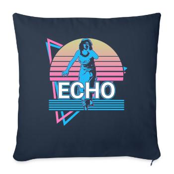 Déesse Echo Mythologie grecque antique - Housse de coussin décorative 45 x 45 cm - bleu marine - Devant