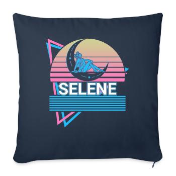 Selene goddess Ancient Greek Greek mythology - Sofa pillowcase 17,3'' x 17,3'' (45 x 45 cm) - navy - Front
