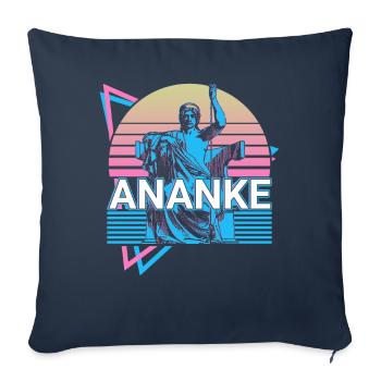 Ananke Goddess Ancient Greek Greek mythology - Sofa pillowcase 17,3'' x 17,3'' (45 x 45 cm) - navy - Front