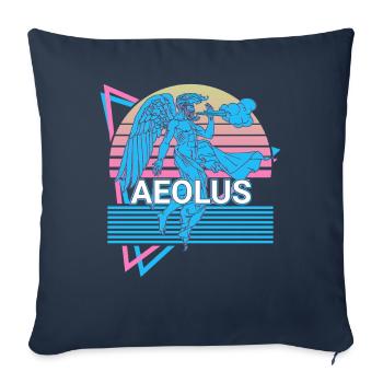 Éole, dieu du vent, mythologie grecque ancienne - Housse de coussin décorative 45 x 45 cm - bleu marine - Devant