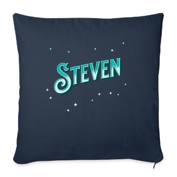 Steven Namen personalisiert - Sofakissenbezug 45 x 45 cm - Navy - Vorne