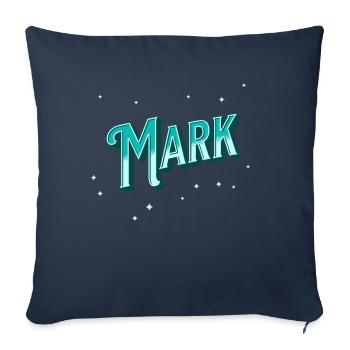Mark name personalized - Sofa pillowcase 17,3'' x 17,3'' (45 x 45 cm) - navy - Front