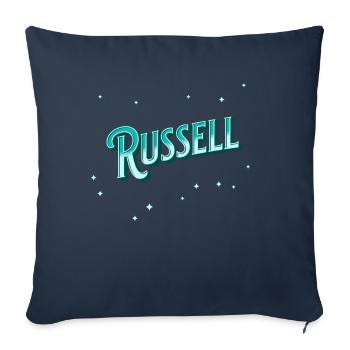 Russell name personalized - Sofa pillowcase 17,3'' x 17,3'' (45 x 45 cm) - navy - Front