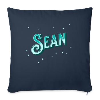 Sean name personalized - Sofa pillowcase 17,3'' x 17,3'' (45 x 45 cm) - navy - Front