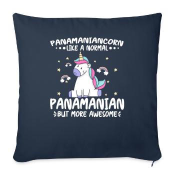 Panamaniancorn Normal Panamanian More Awesome - Sofa pillowcase 17,3'' x 17,3'' (45 x 45 cm) - navy - Front