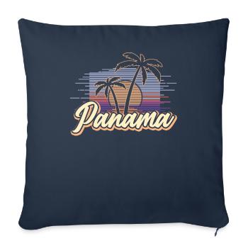 Panama Vintage Sunset South America Retro Gift - Sofa pillowcase 17,3'' x 17,3'' (45 x 45 cm) - navy - Front