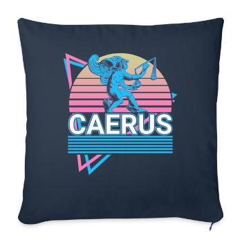 Caerus Dieu grec Mythe grec antique - Housse de coussin décorative 45 x 45 cm - bleu marine - Devant