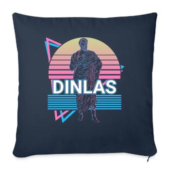 Dinlas Dieu grec Mythe grec antique - Housse de coussin décorative 45 x 45 cm - bleu marine - Devant