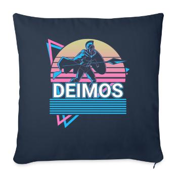 Deimos Dieu grec Mythol grec antique - Housse de coussin décorative 45 x 45 cm - bleu marine - Devant