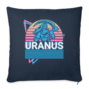 Uranus Dieu grec Mythe grec antique - Housse de coussin décorative 45 x 45 cm - bleu marine - Devant