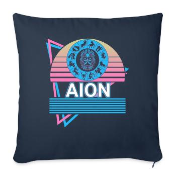 Αion Dieu grec Mythologie grecque antique - Housse de coussin décorative 45 x 45 cm - bleu marine - Devant