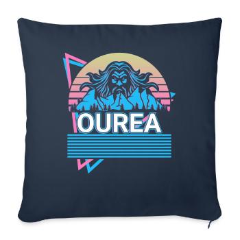 Ourea dieu grec Mytholo grec antique - Housse de coussin décorative 45 x 45 cm - bleu marine - Devant