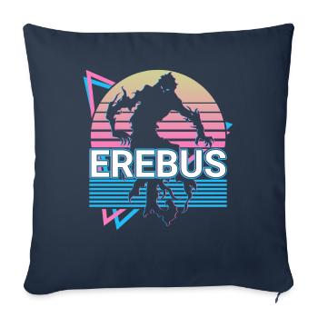 Erebus dieu grec Mythe grec antique - Housse de coussin décorative 45 x 45 cm - bleu marine - Devant