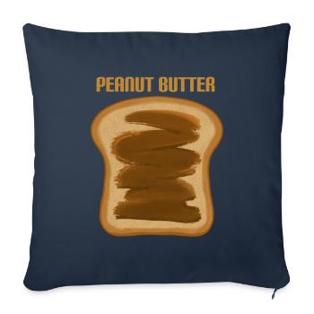 Erdnussbutter Peanut Butter - Sofa pillowcase 17,3'' x 17,3'' (45 x 45 cm) - navy - Front