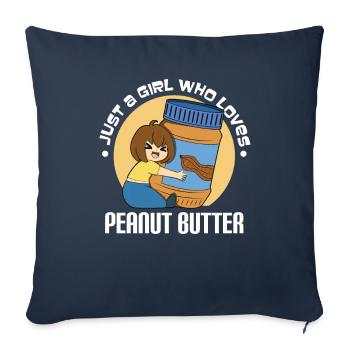 Erdnussbutter Peanut Butter - Sofa pillowcase 17,3'' x 17,3'' (45 x 45 cm) - navy - Front