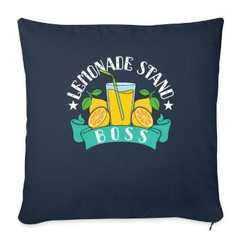 Stand de limonade Boss - Housse de coussin décorative 45 x 45 cm - bleu marine - Devant