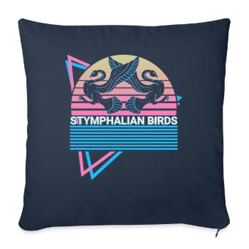 Stymphalian birds Mythical creature Greek - Sofa pillowcase 17,3'' x 17,3'' (45 x 45 cm) - navy - Front