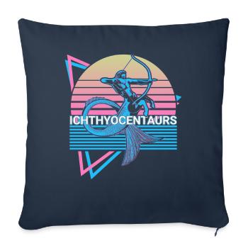 Ichthyocentaurs créatures mythiques mythologie grecque - Housse de coussin décorative 45 x 45 cm - bleu marine - Devant