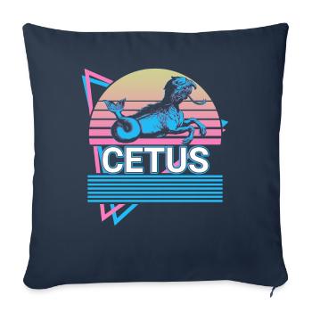 Cetus Sea Monster Mythical Creature Greek M - Sofa pillowcase 17,3'' x 17,3'' (45 x 45 cm) - navy - Front